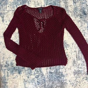 Abercrombie crochet sweater